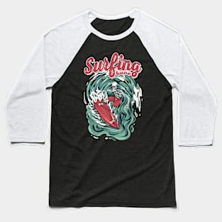 Surfing bone illustration Baseball T-Shirt